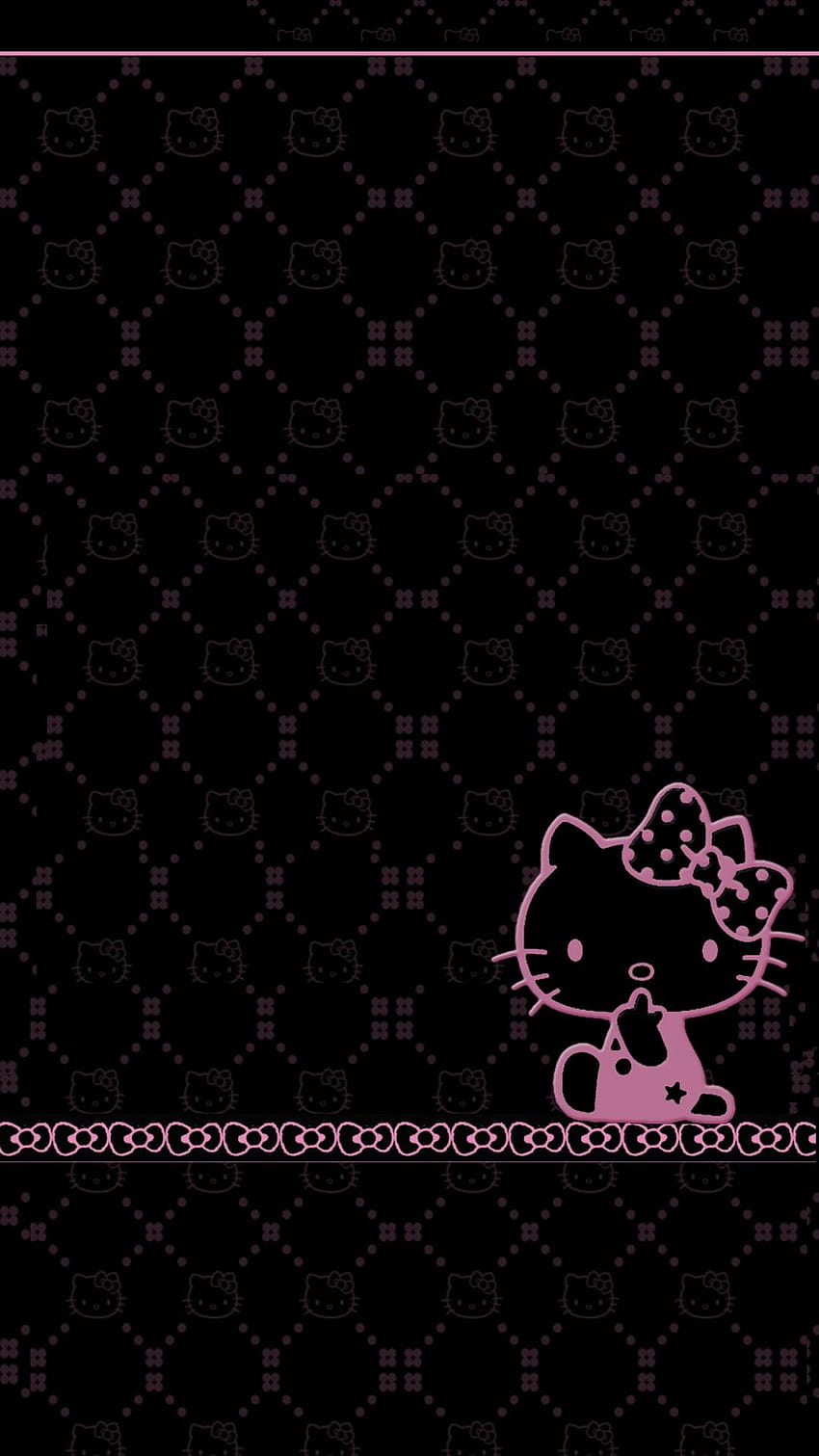 Hello Kitty Star Pink Black, dark kitties HD phone wallpaper