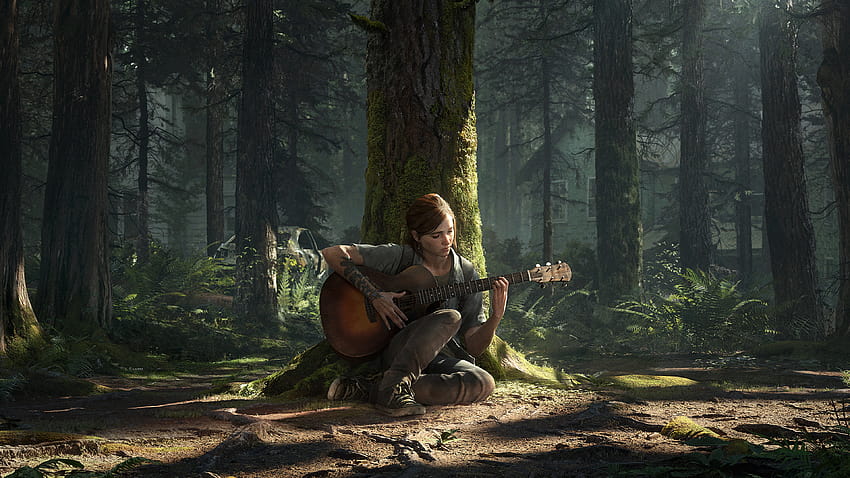 The Last of Us Part II , AI увеличен до U 3840x2160, минималистичен the last of us HD тапет