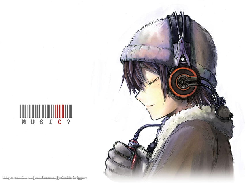 Headphones music anime simple backgrounds, anime simple boy HD wallpaper |  Pxfuel