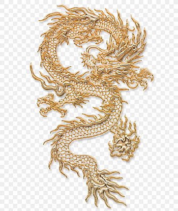 Chinese dragon outline silhouette side view tattoo