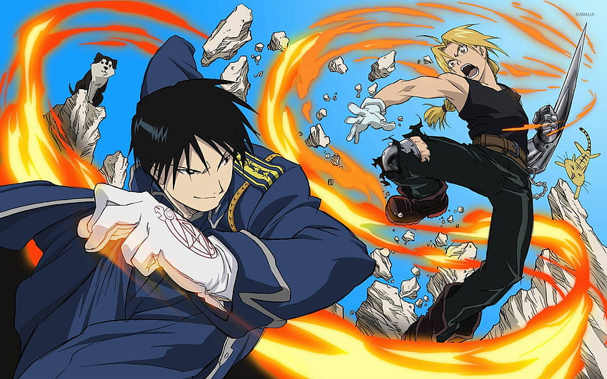 Roy Mustang, anime wallpapaer, fullmetal alchemist brotherhood, otaku, fma  brotherhood, HD phone wallpaper