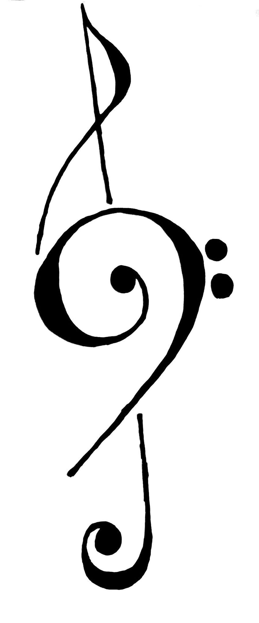 Designing a Quick Tribal Music Treble Clef Tattoo Design  YouTube