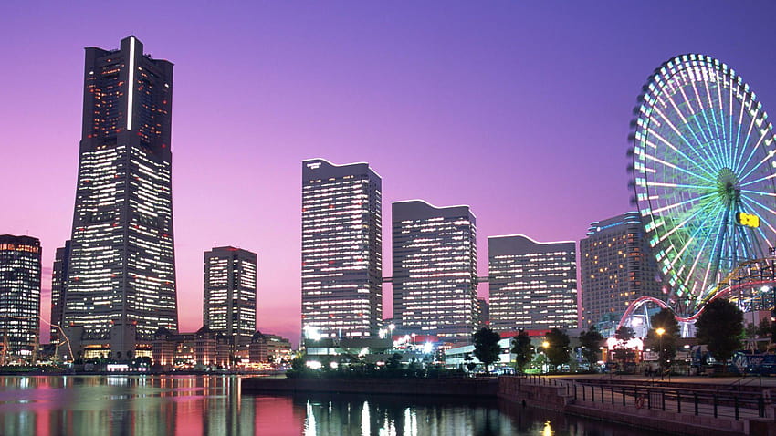 Йокохама, Хоншу, Япония, осанбаши, мирай, сгради, минато HD тапет