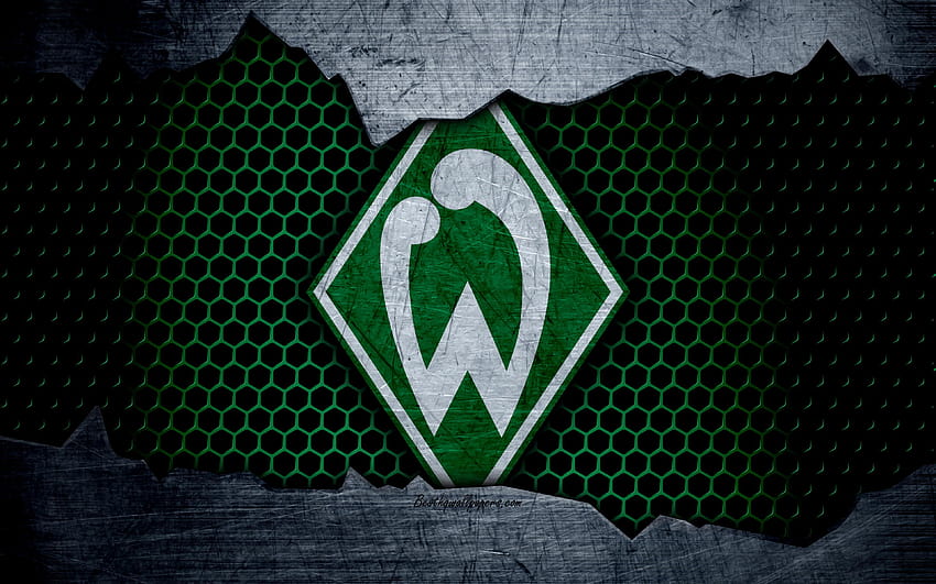 Werder Bremen, logo, Bundesliga, metal HD wallpaper