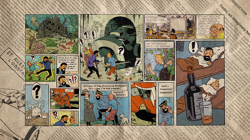 Bir Tenten yaptım , düşünceler? : Tintin'in Maceraları HD duvar kağıdı