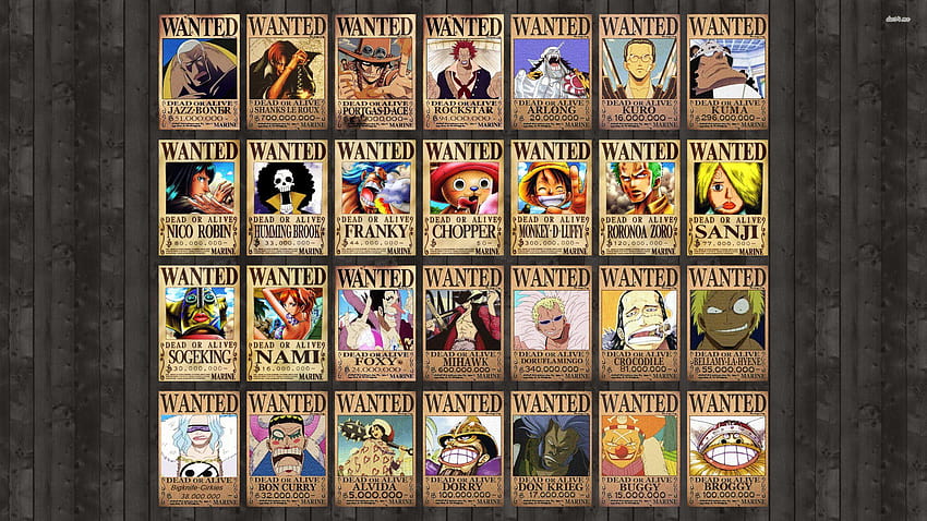 One Piece Wanted Poster, търсен плакат едно парче HD тапет