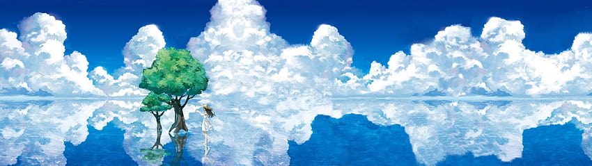 Anime Landscape Dual Screen HD wallpaper