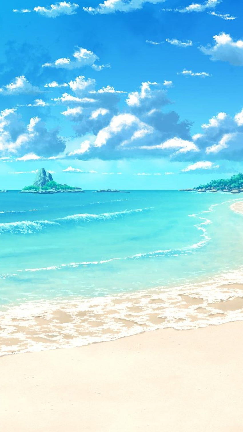 Anime Sea on Dog, Anime-Sommer-iPhone HD-Handy-Hintergrundbild