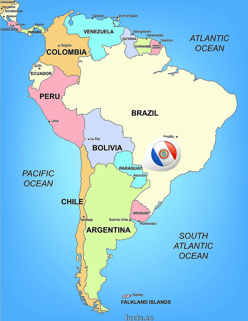 Mapa de América del Sur Bolivia Mejor Mapa de Paraguay Viajes, mapa de américa fondo de pantalla del teléfono