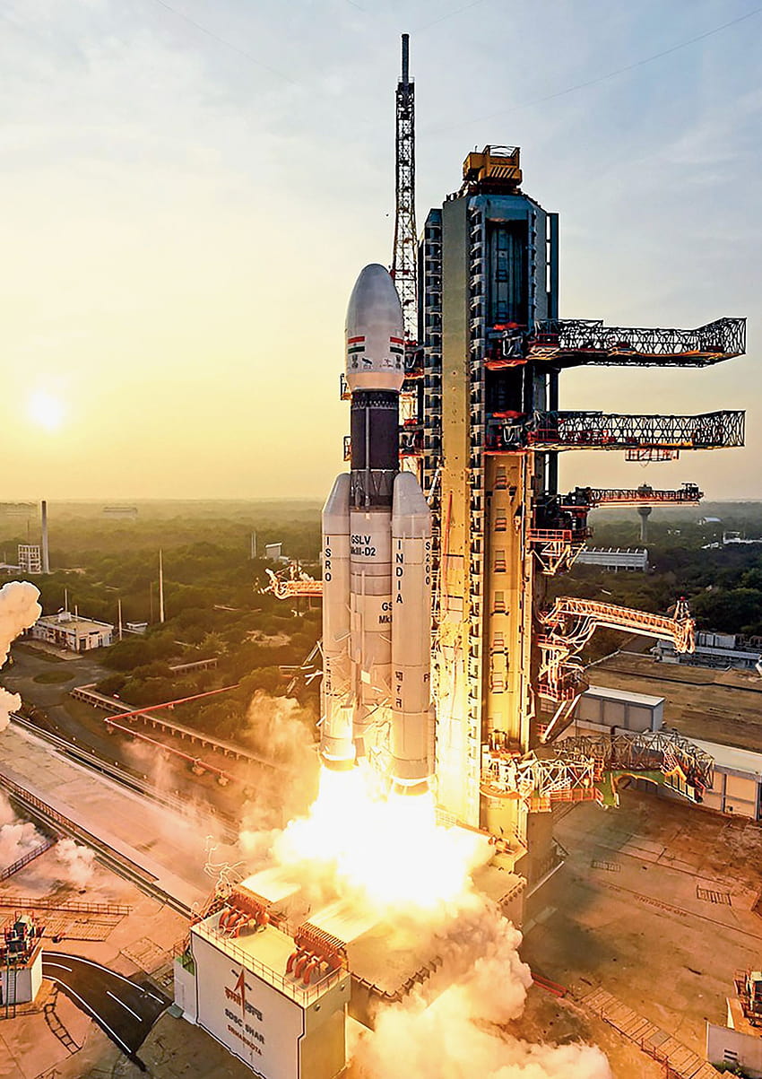 ISRO startet bemannten Satelliten GSLV HD-Handy-Hintergrundbild