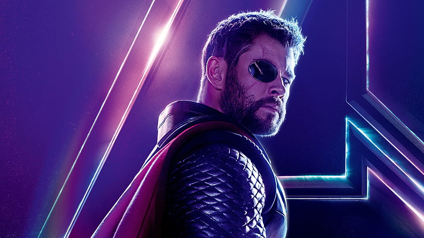 7680x4320 Thor en Avengers Infinity War Nuevo póster, el hacha de thor fondo de pantalla