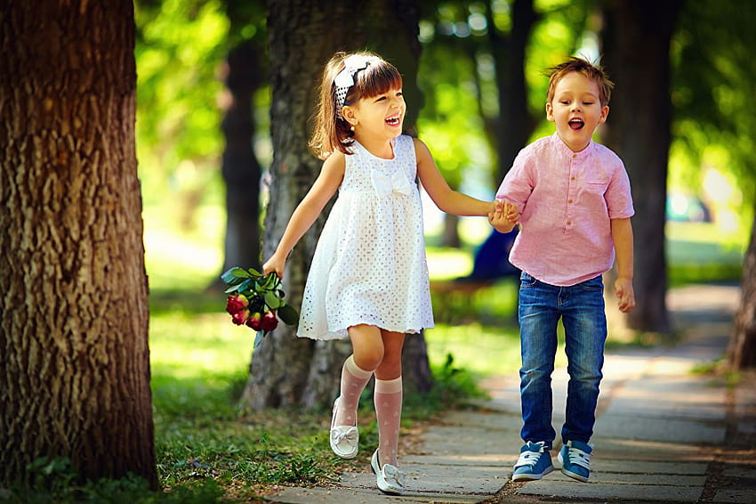 Little girls Boys Joy Smile ...1zoom.me HD wallpaper