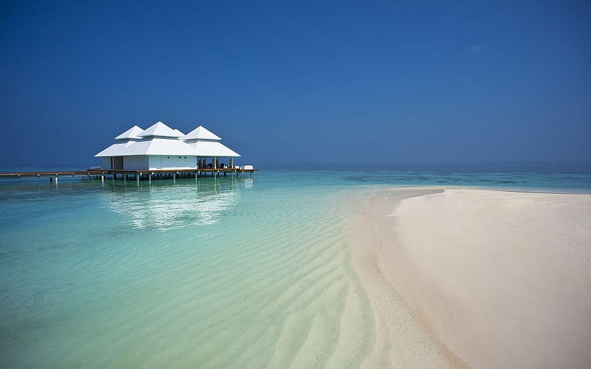 Malediven Strand, Strand, Ufergegend, Malediven, Natur, direkt am Strand HD-Hintergrundbild