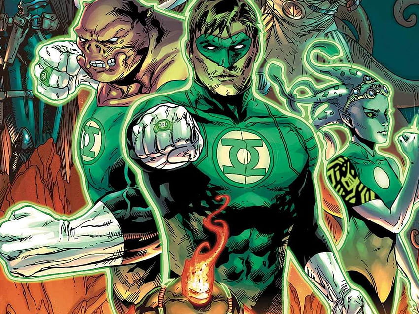 DC, Green Lantern, Hal Jordan, Kilowog, Superhero, зелен фенер kilowog HD тапет