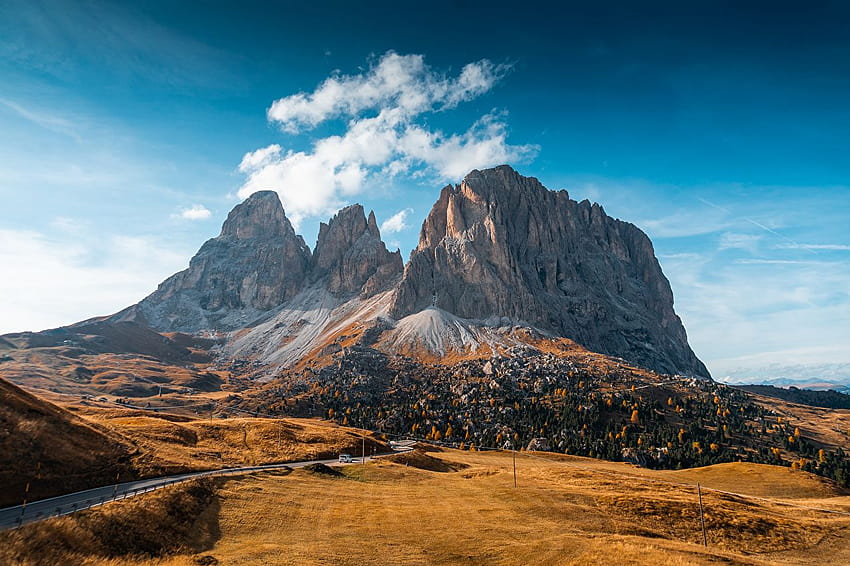 Italia Val Gardena, Dolomitas Naturaleza Otoño, otoño dolomitas italia fondo de pantalla