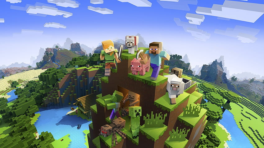 Quiz: Wie gut kennen Sie Minecraft?, alter Minecraft-Klassiker HD-Hintergrundbild