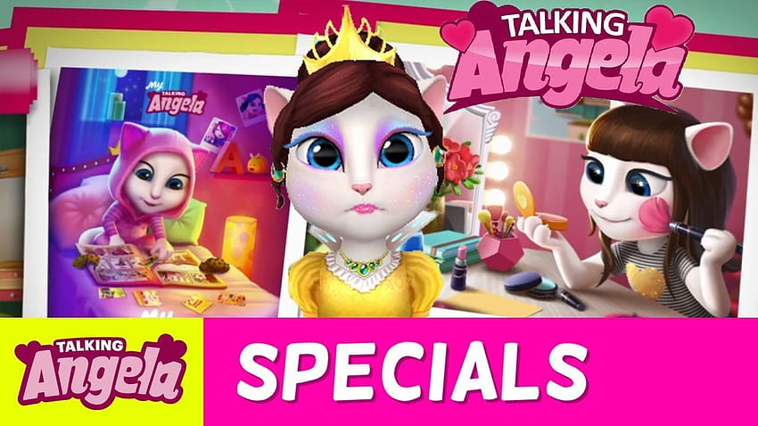 My Talking Angela QUEEN vs My Talking Angela RÓŻOWA WRÓŻKA Świetny makijaż Gra My Talking Angela na Androida Tapeta HD