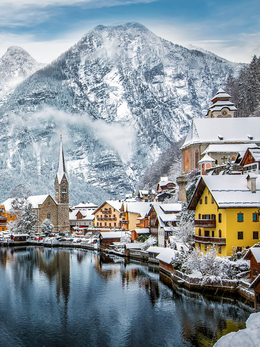 ยุโรปในฤดูหนาว: 21 เมืองในยุโรปที่ดียิ่งขึ้นในฉากเมืองเล็ก ๆ ในฤดูหนาว วอลล์เปเปอร์โทรศัพท์ HD