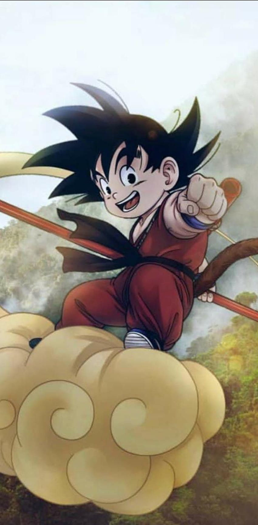 Kid Goku Cloud by Nicolo69, small goku HD phone wallpaper