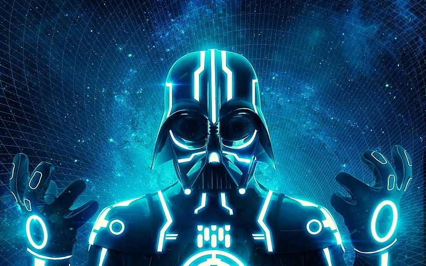 Dart Vader, Star Wars, Darth Vader, fan art, Tron, darth vader star wars art HD wallpaper