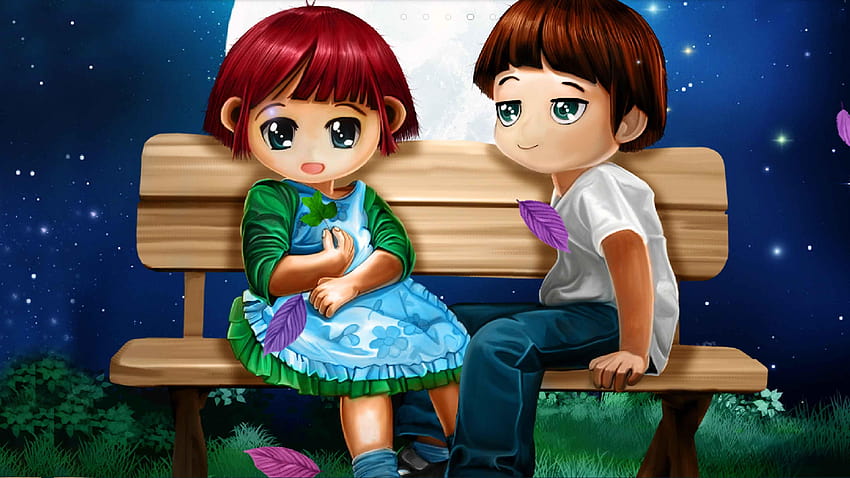 Dibujos animados amor 3D amor pareja dibujos animados fondo de pantalla |  Pxfuel
