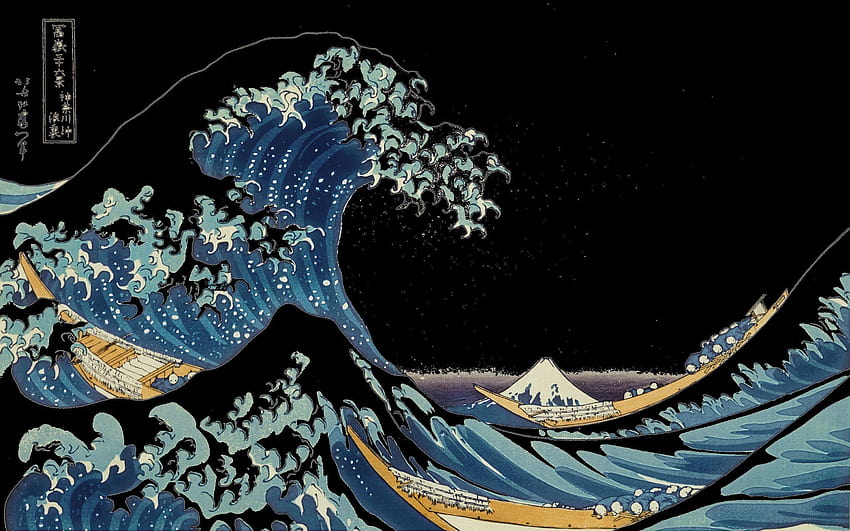 the The Great Wave Negative , The Great Wave HD wallpaper
