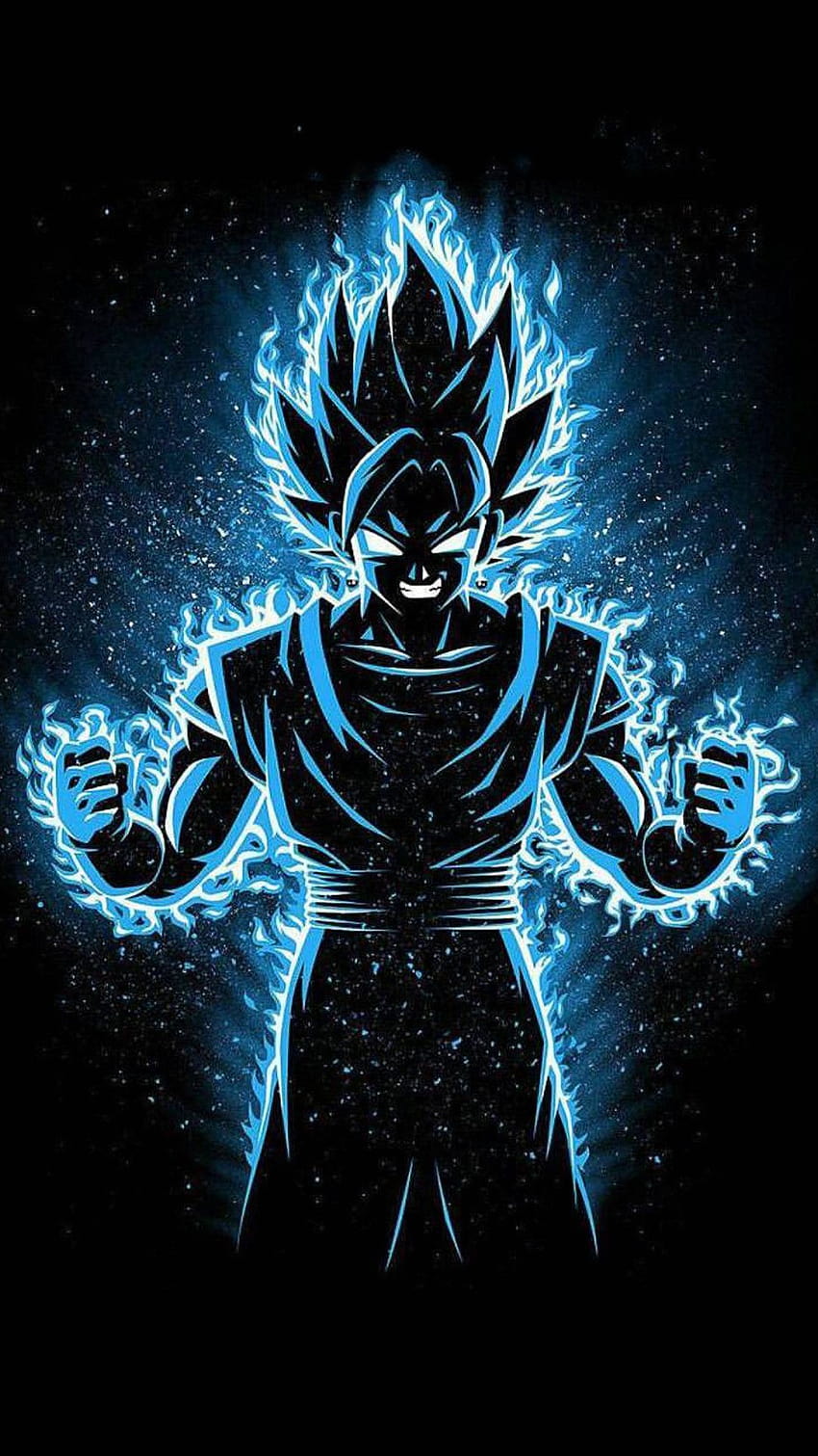DBZ, Goku Super Saiyajin Blau und Gold mischen Schwarz HD-Handy-Hintergrundbild