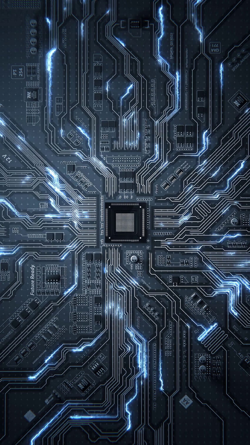 1440x2560 chip, circuit, processor, android chip HD phone wallpaper