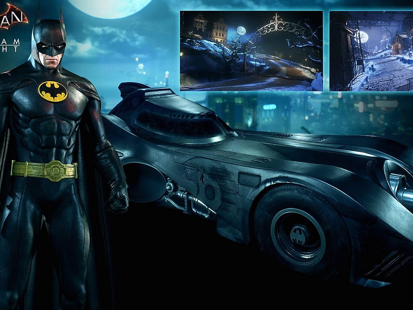 Here's what the 1989 Batmobile looks like in Batman: Arkham Knight, batmobile batman returns HD wallpaper
