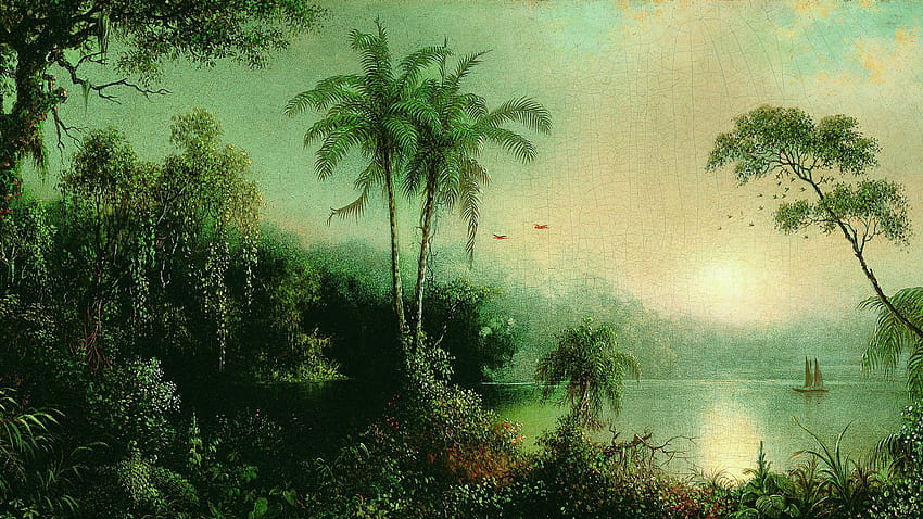 trees, painting, jungle, a, nicaragua HD wallpaper