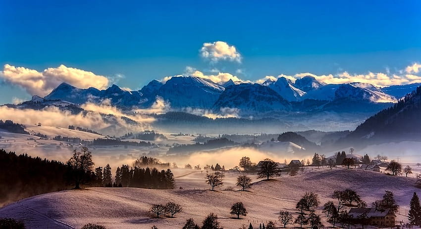 25 belles qui prouvent que la Suisse devrait être votre prochaine destination hivernale, destinations hivernales Fond d'écran HD