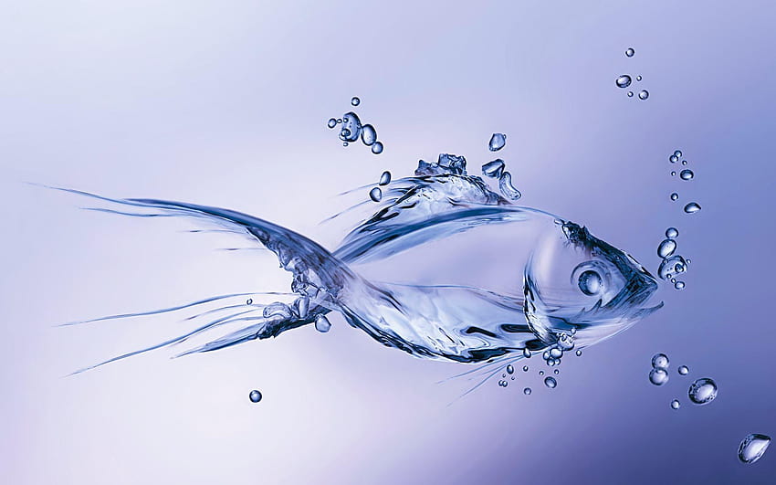 3D Water, ocean water droplets HD wallpaper