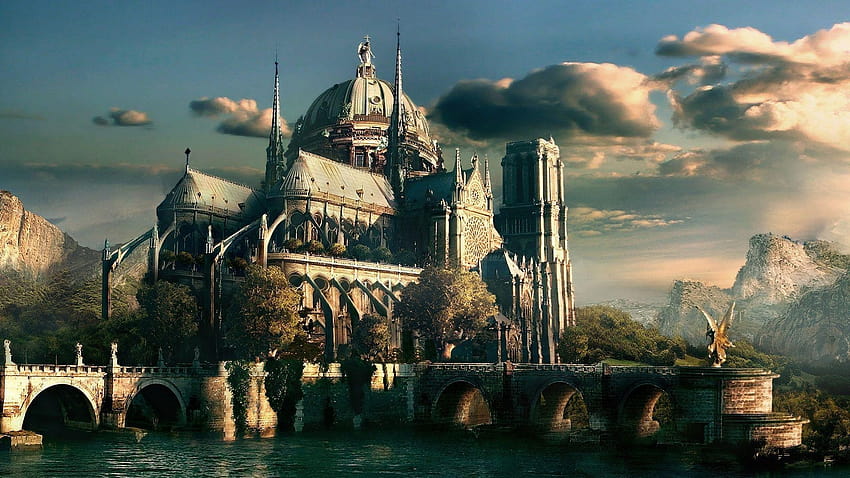 Das alte Schloss, der alte Palast HD-Hintergrundbild