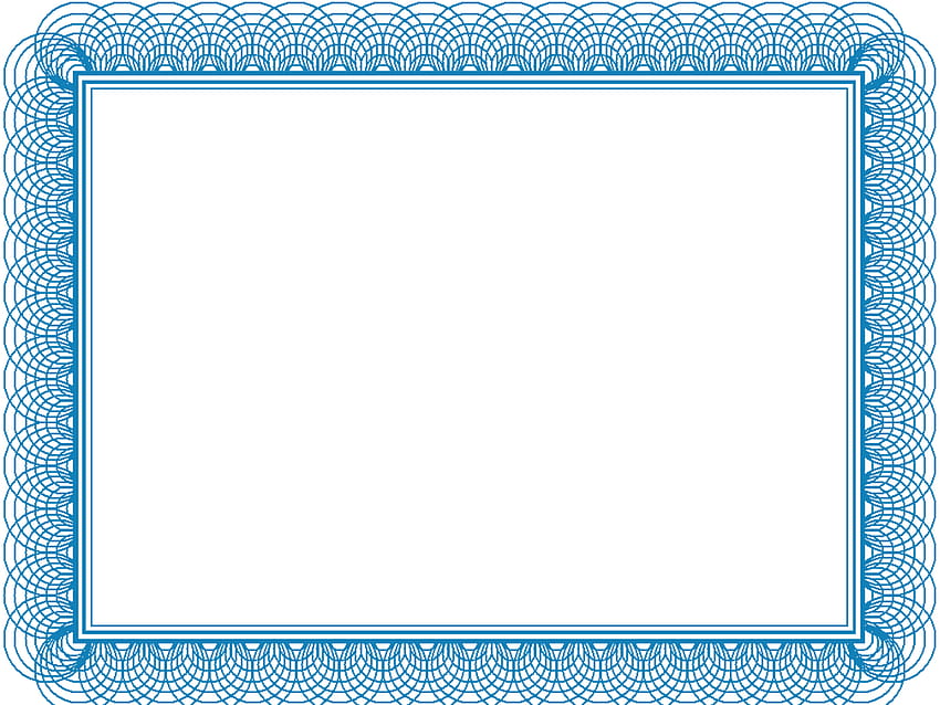 blaue renaissance-bordüre, zertifikatsbordüre HD-Hintergrundbild