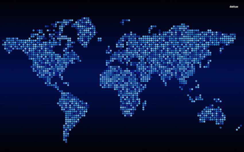 digitale globale Karte, Tech-Welt HD-Hintergrundbild