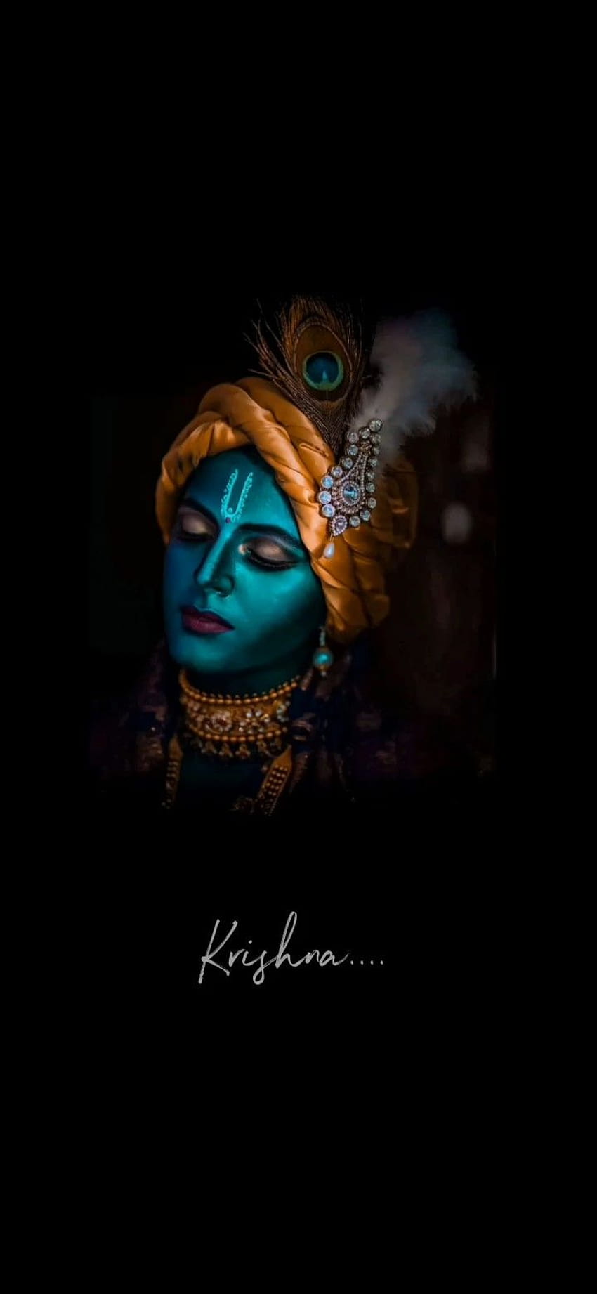 2 Krishna Dark, lord krishna phone HD phone wallpaper