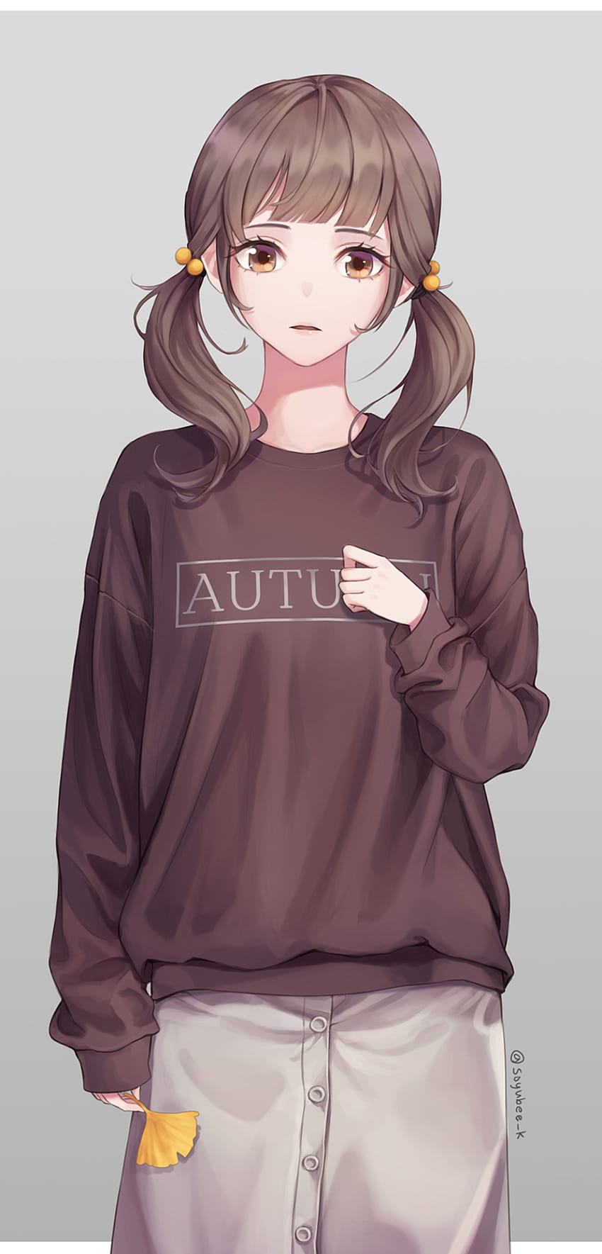 Cute anime girl wearing casual outfit