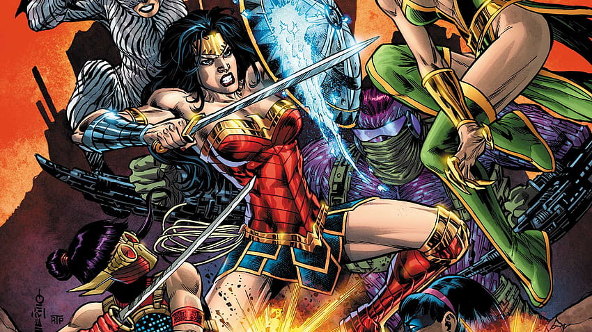 First Look: Wonder Woman Takes Down Cheshire, Plastique and More! HD wallpaper