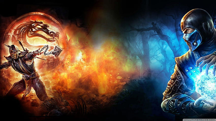 Mortal Kombat scorpion VS subzero ❤ dla Mortal Kombat scorpion vs sub zero Tapeta HD