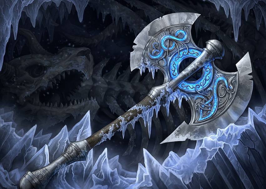closeup, Pertempuran, Kapak, Fantasi, Senjata, Pedang / dan Latar Belakang Seluler, kapak viking Wallpaper HD