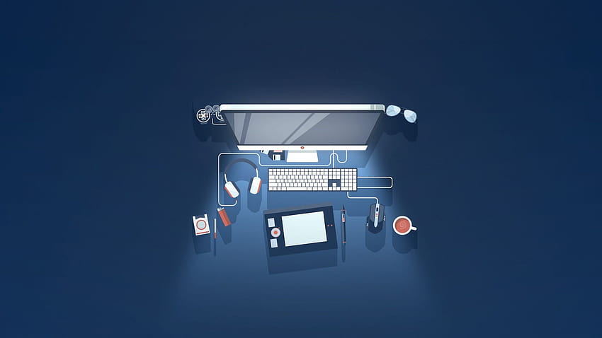 Modern Computer Minimal Artwork, Hintergrund, Imb0eh, minimalistischer Programmierer HD-Hintergrundbild