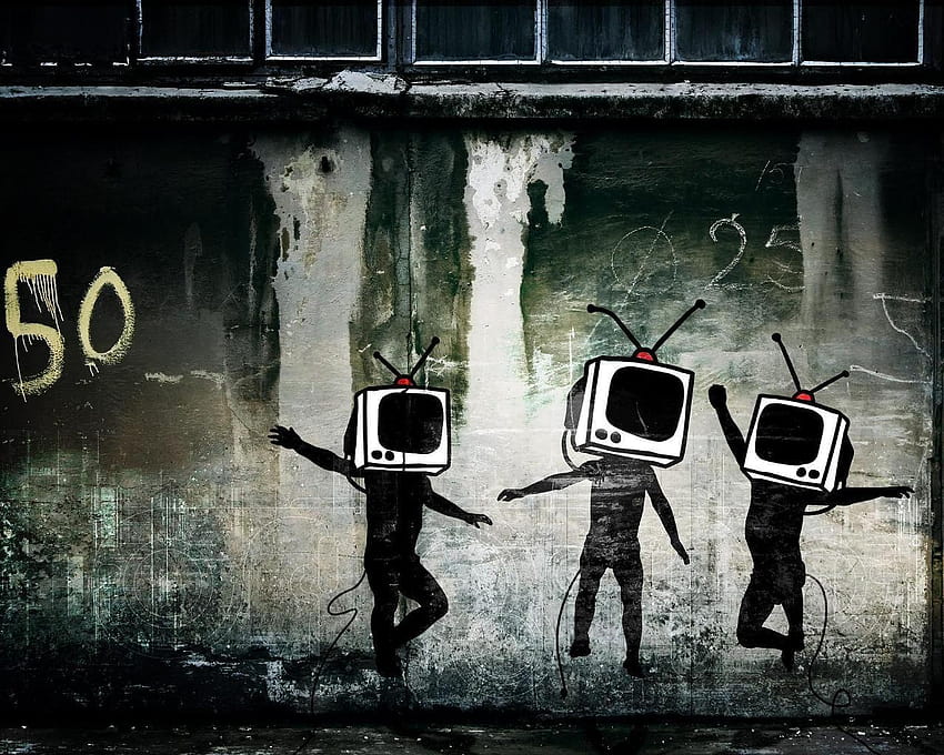 Urban Street Art Tv Man Urban Graffiti, grafiti HD wallpaper