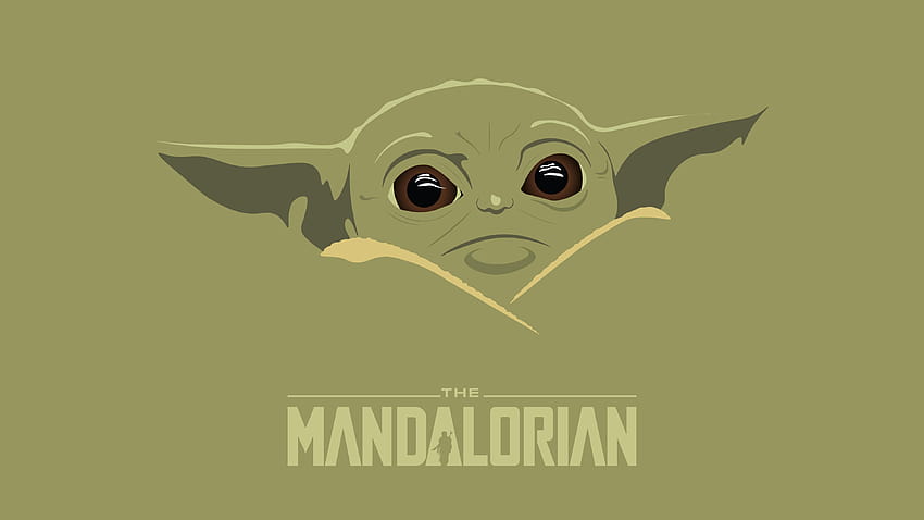 Baby Yoda Minimalist, star wars mandalorian minimalist HD wallpaper