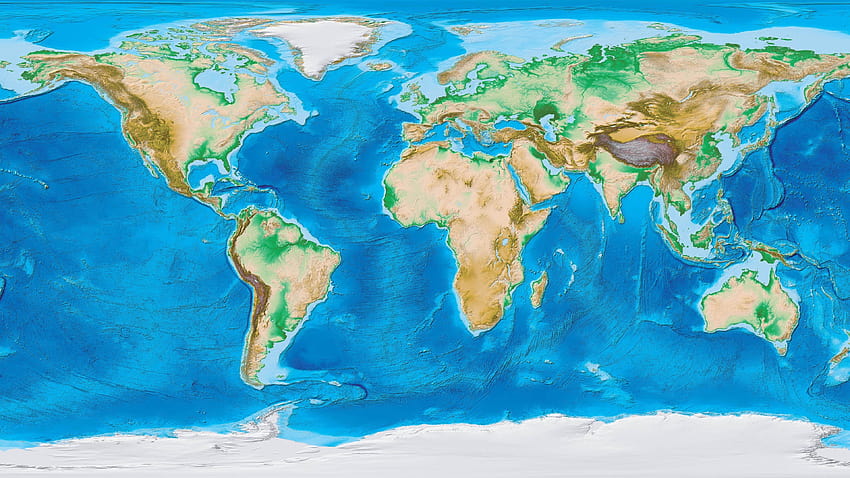 земя карта на света карта на терена релефна карта през 2021 г., карта на земята HD тапет
