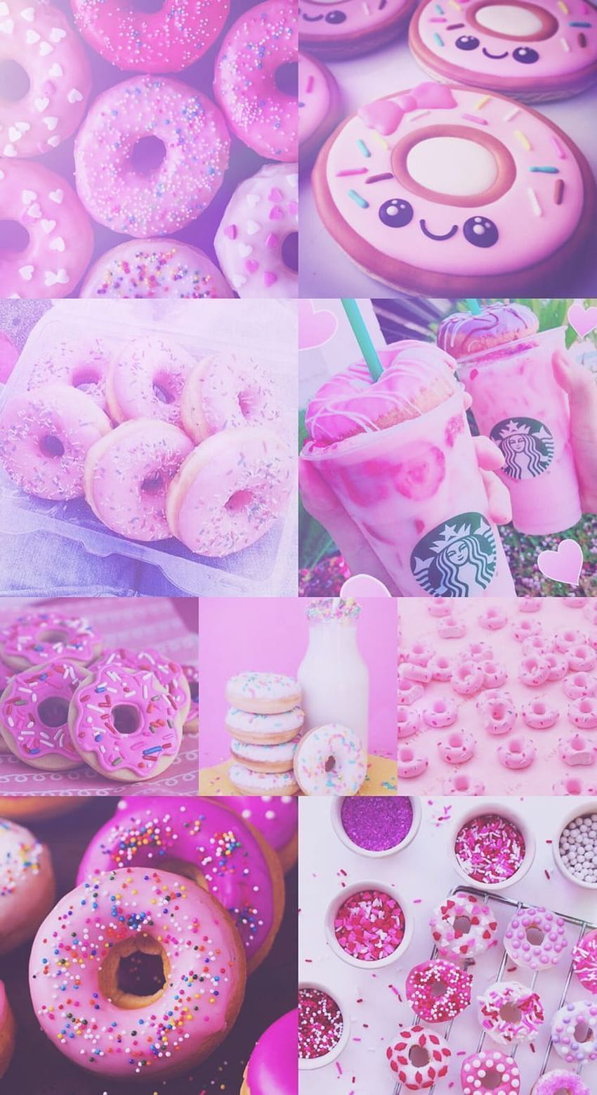 donut, donuts, pink, purple, pretty, Starbucks, , iP…, aesthetics donuts HD phone wallpaper