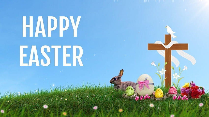 Religious Easter with Jesus Christ, asthetic easter cross HD wallpaper