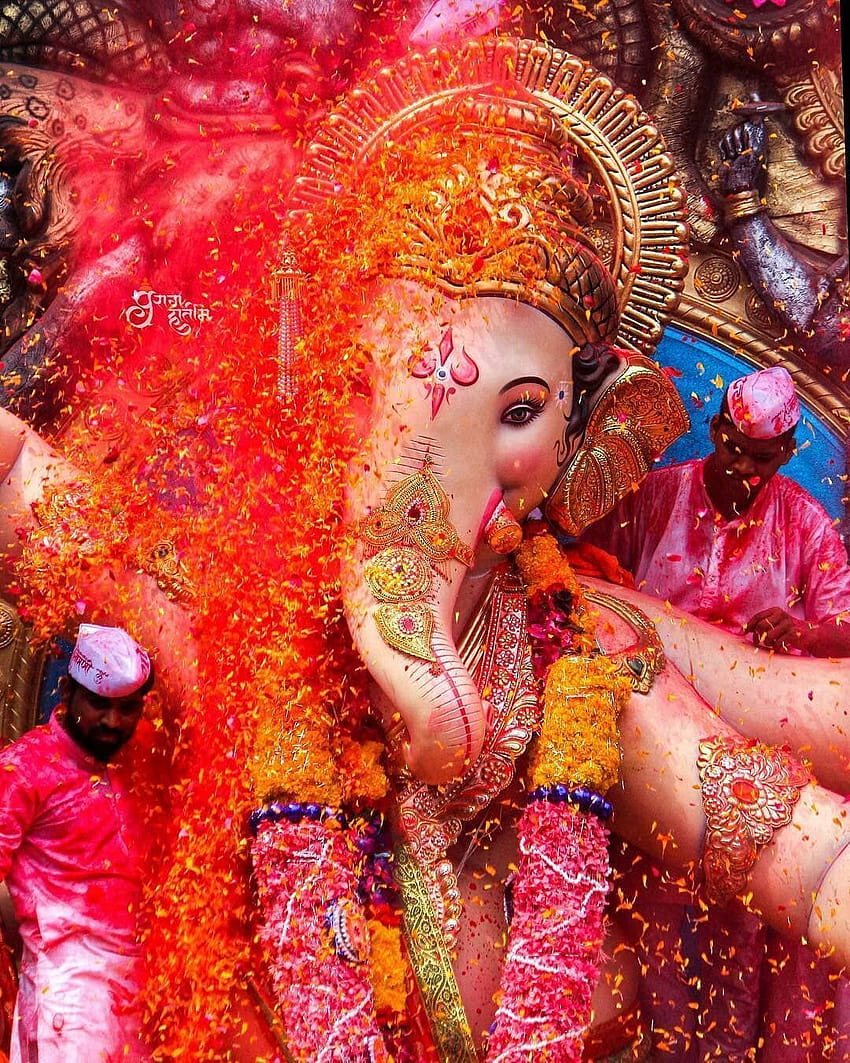 28 Ganesh Ji, Ganpati Bappa im Vollmodus HD-Handy-Hintergrundbild