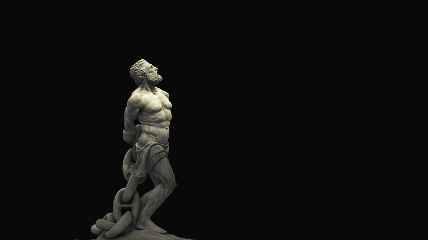 Grecko-rzymska statua na czerni [1920x1080] :, rzeźby Tapeta HD