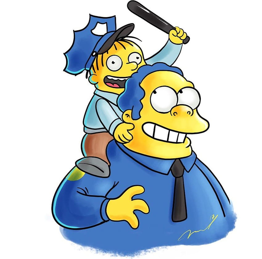 Ralph & Chief Wiggum, The Simpsons, ralph wiggum HD wallpaper