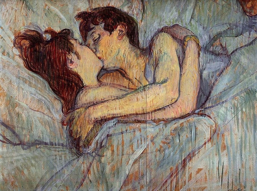 Henri De Toulouse Lautrec Di Tempat Tidur Ciuman Wallpaper HD